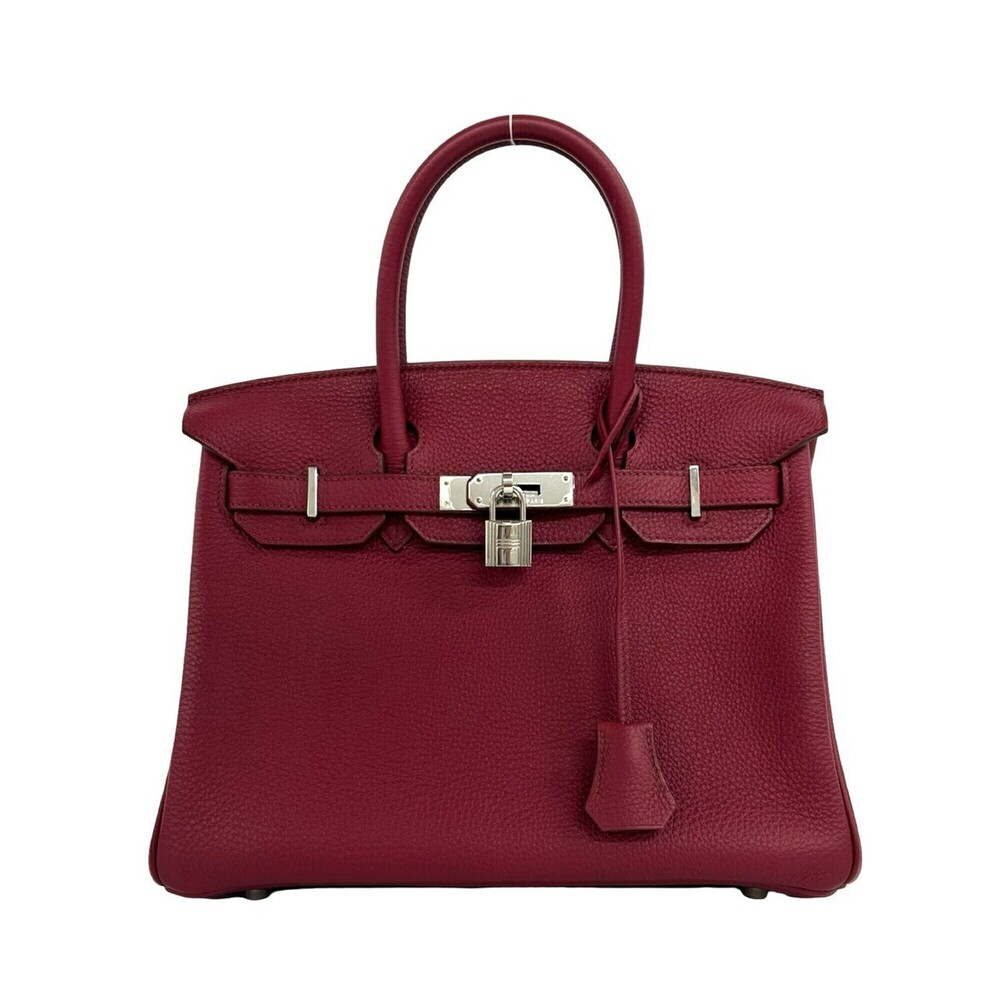 HERMES Birkin 30 Togo Leather Handbag Mini Tote Bag Ruby 79986